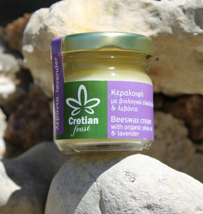 Beeswax cream with organic olive oil and lavender 30gr